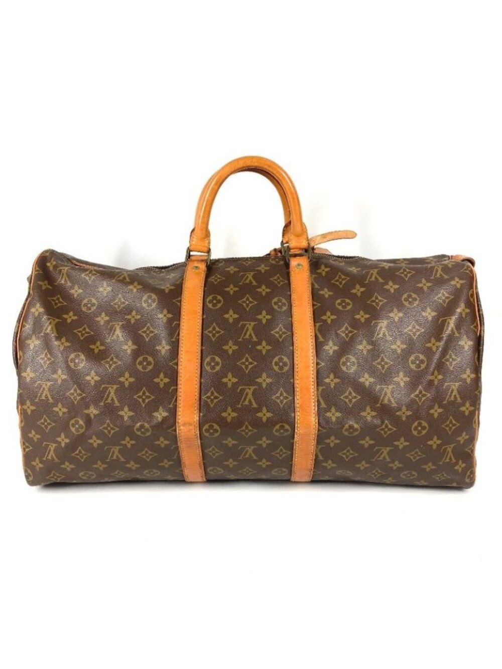 Louis Vuitton Boston Bag Keepall 55 Debeso Monogram Canvas Brown - Picture 2 of 9